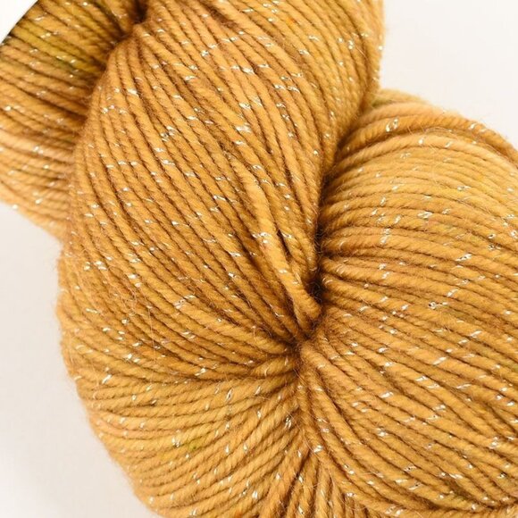 Kim Dyes Yarn Sugarcookies Sock Superwash Merino Lurex Butterscotch Pudding - Picture 2 of 3